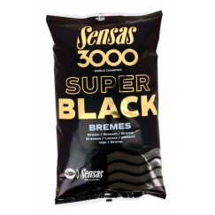 Прикормка Sensas 3000 Super Black Bremes 1 кг (черная, лещ)